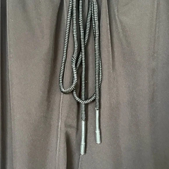 Black Tapered Track Pants with Elastic Waistband - Picture 2 of 8